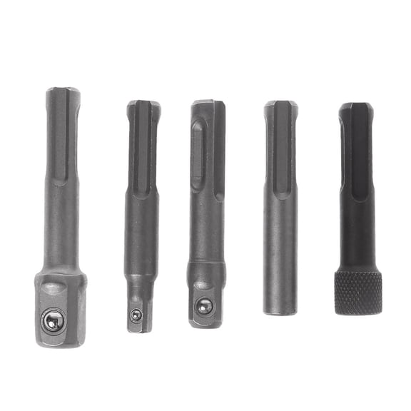 Tizuqe 5Pcs SDS Plus 1/4 Hex Socket Driver Hammer Drill Bit Chuck Adaptor Bar Kit Set