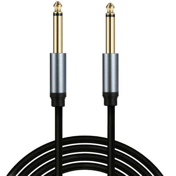 Tizuqe 6.35mm Male to Male Guitar Cable Stable Signal Transmission Unbalanced Guitar Patches Cord 6.35mm Male to Male Aux Line