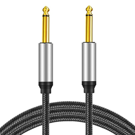 Tizuqe TS 1/4 In Male to 1/4 In Male Stereo Jack Cable, 6.35mm (1/4) TS Interconnect Audio Cable, 6.35mm Mono Instrument Cord