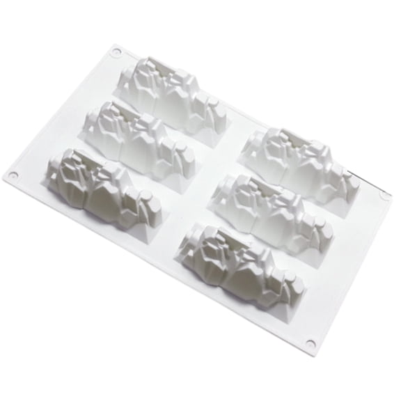 Tizuqe 6 Cavities Mousse Cake Mold Mountain Shape Professional Baking Accessories