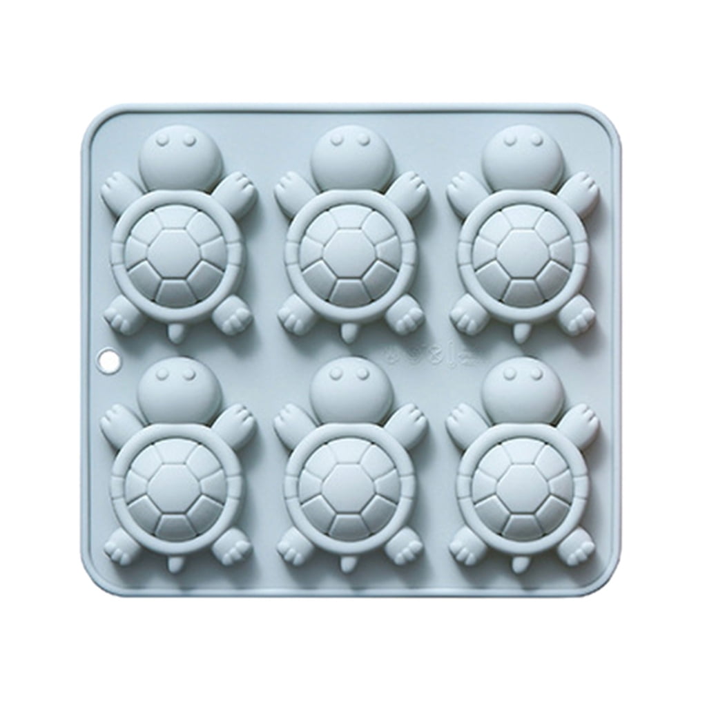 Tizuqe 6 Cavity Turtles Silicone Mousse Cake Mold Chocolate Baking Mold ...
