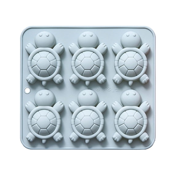 Tizuqe 6 Cavity Turtles Silicone Mousse Cake Mold Chocolate Baking Mold Kitchen Tool