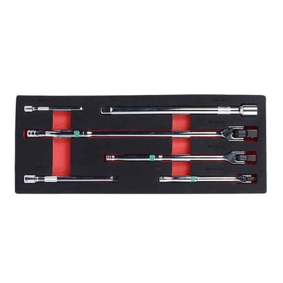 Tizuqe 6Pcs 1/4 3/8 1/2inch Drives Breaker Bar Wrench Socket Extension Flexible Head