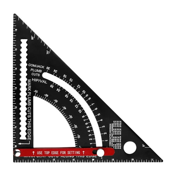 Tizuqe 7.5inch Layout Tool Triangle Ruler Carpenter Square Rafter Framing Square Adjustable Combination Square Woodworking Tool