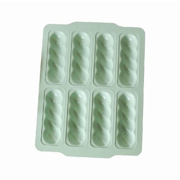 Tizuqe 8-Grids Macaroon- Green Twisted Pattern Mold Brownies Baking Non-stick Tray