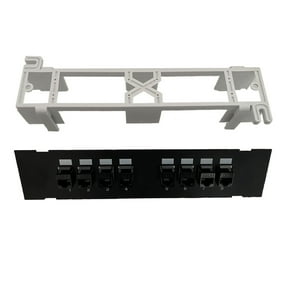 Tizuqe 8-Port Cat6 Network Patch Panel with Wall Mount Bracket RJ45 Keystone Networking
