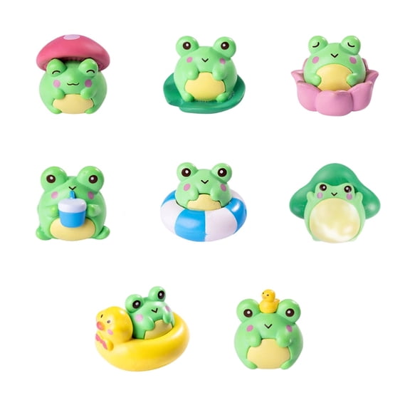 Tizuqe 8Pcs Garden Statues Miniature Decorations For Landscape Outdoor Use