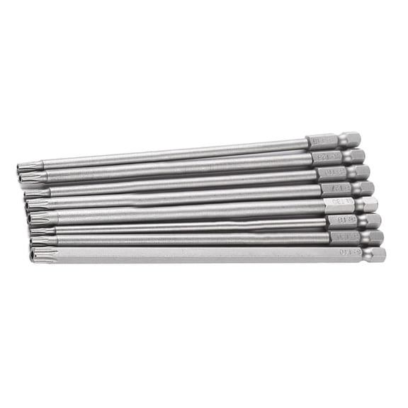 Tizuqe 8Pieces Magnetic Torx Head Screwdriver Bit Tip Set 6.35mm Standard Shank