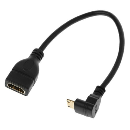 Tizuqe 90 Degree Angled Mini USB HDMI-compatible Male To HDMI-compatible Female