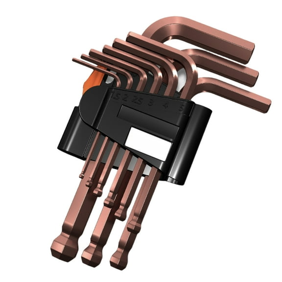Tizuqe 9Pcs Hex Wrench Set Allen Wrench Allen Screwdriver Tool Square Wrench Inner Hexagonal Long Ball L Type Key Spanners