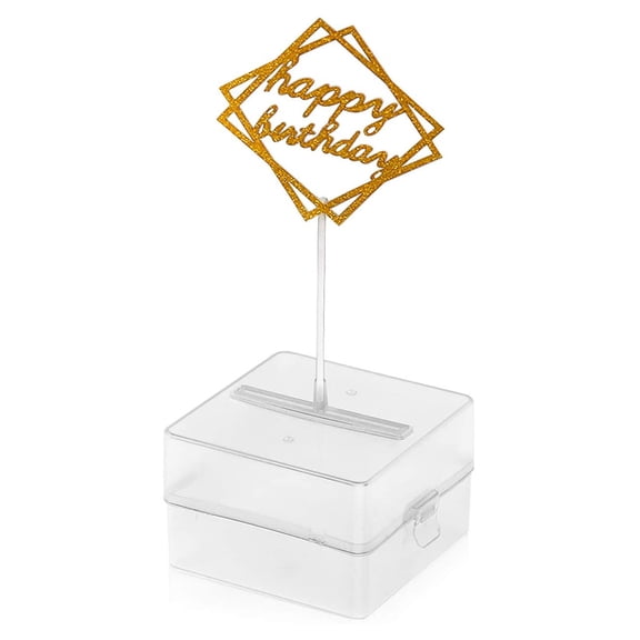 Tizuqe Cake Money Box Money Pulling Happy Birthday Cake Money Pull Box Plastic Material Cake Money Box for Party Decorations