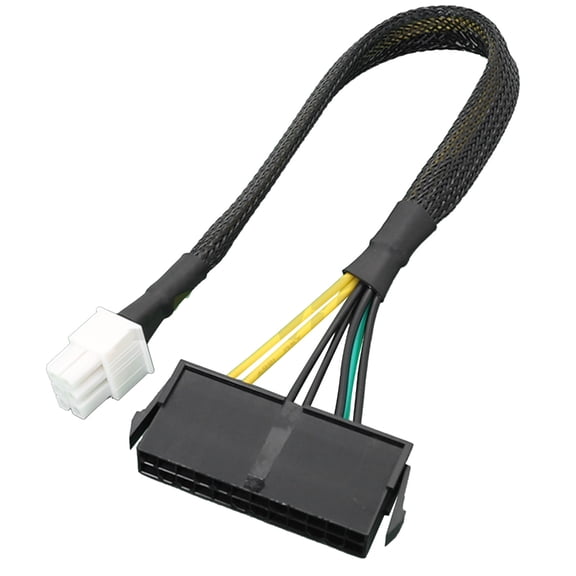 Tizuqe ATX Standard 24Pin Female to 6P Male Internal Power-Supply Adapter Cable Wire