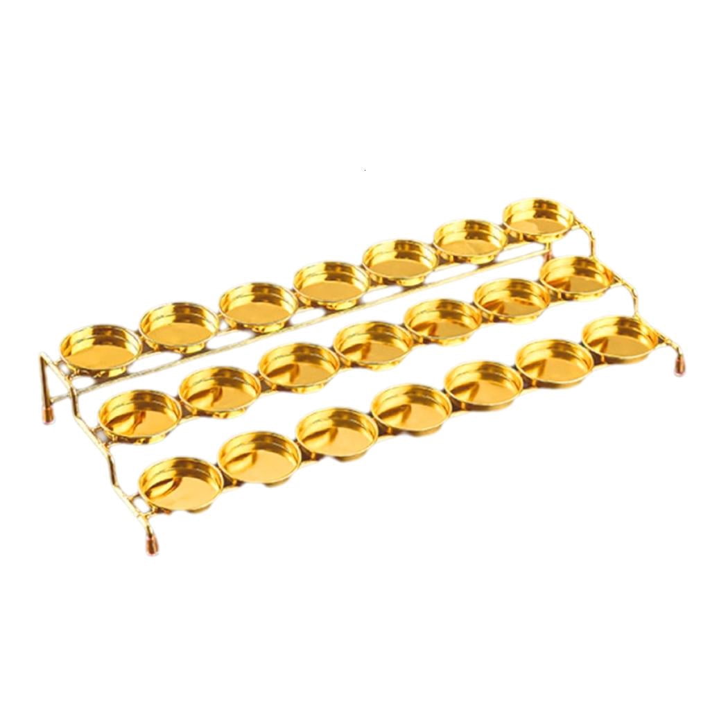 1:12 Scale Miniature Candelabra - 2 Pack Golden Alloy Three-Head Candle Lamp For Dollhouse Decor - View #10