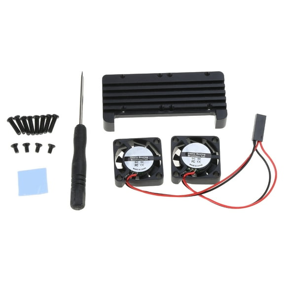 Tizuqe 2 for W Armor for Case Aluminum Alloy Passive Cooling for Case Two Cooling Fans for Pi Zero 2W