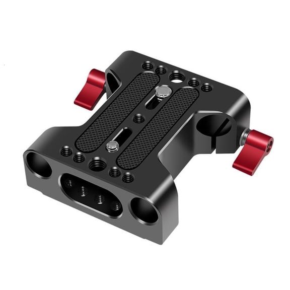 Tizuqe Aluminum Camera Base Plate with 15mm Rod Rail Clamp Baseplate Replacement