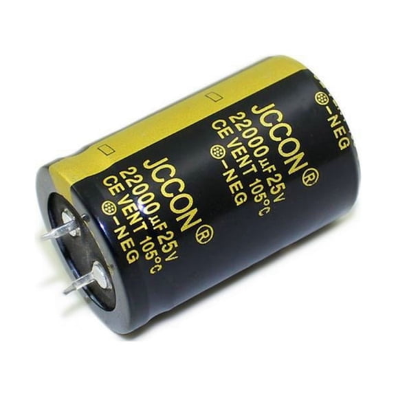 Tizuqe Aluminium Electrolytic Capacitor Cylindrical Capacitor 25V 22000uF for Amplifier