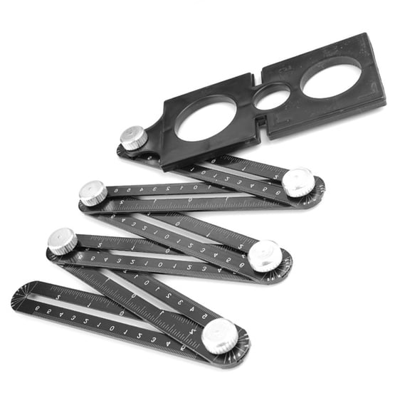 Tizuqe Aluminum Perforated Template Tool Tile Opening Locator Measuring Ruler