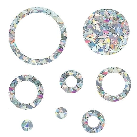 Tizuqe Anti-collision Bird Deterrent Window Stickers in the Shape of Rings Circles