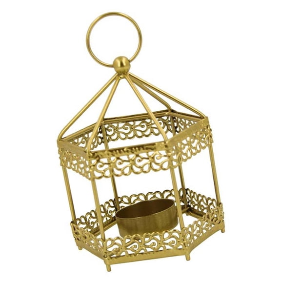 Tizuqe Antique Metal Hanging Lanterns for Home or Event Decors Handheld Candle Holder