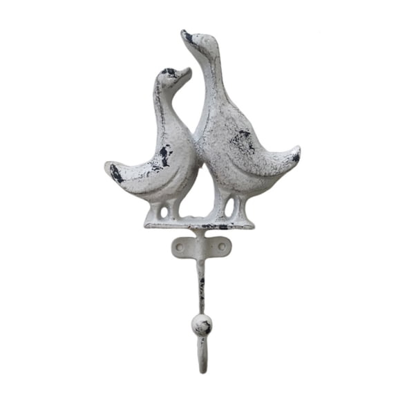 Tizuqe Artistic Duck Wall Hook Key Rack Iron Construction Farmhouse Entry Decoration