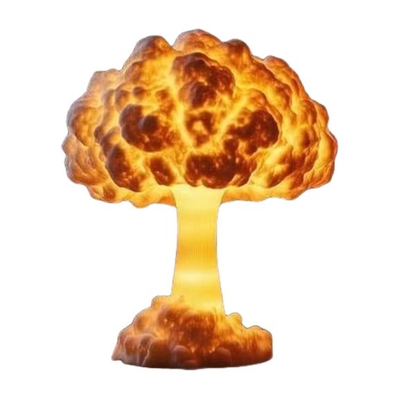 Tizuqe Artistic LED Table Lamp Mushroom Cloud Design Resins Sculpture Decors Nightlight