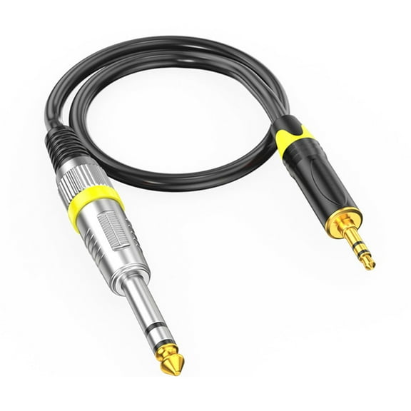 Tizuqe Aux Cable 3.5mm Male to 6.35mm Male TRS Connection Wire Line for Laptops Phones Connection to Mixing Consoles Amplifiers