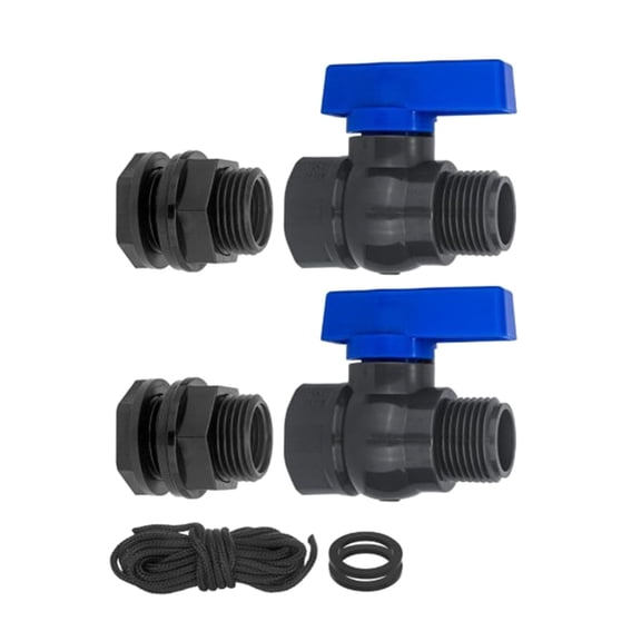 Tizuqe Plastic Rain Barrels Spigot Set Leakproof Easy Install Garden Watering System