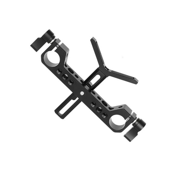 Tizuqe Camera 19mm Y Shaped Lens Support Bracket Holder Height Adjustable For DSLR Sholuder Mount 19mm Rail Support Systems