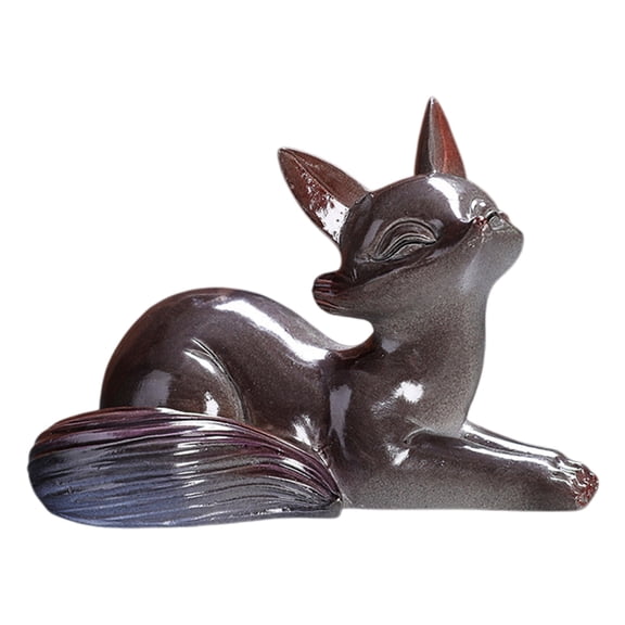Tizuqe Ceramic Teas Ceremony Foxes Collectible Ornament Kitchen Countertops Decoration