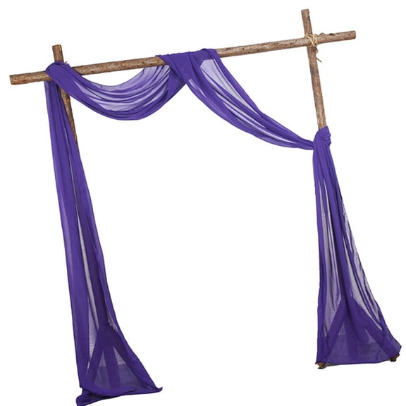 Tizuqe Chiffon Wedding Arch Drape Doorway Curtain For Weddings Party Easy Installation