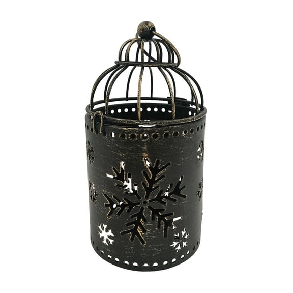 Tizuqe Christmas Candle Holder Hanging Birdcage Metal Lantern Tealight Centerpieces