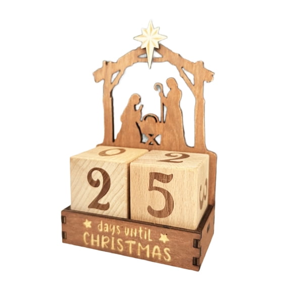 Tizuqe Christmas Countdown Calendar,Tabletop Calendar Decoration Winter Holiday Decors