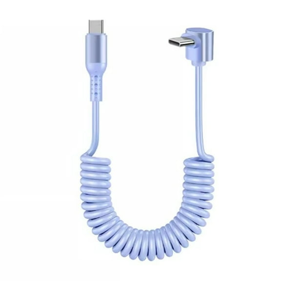 Tizuqe Coiled USB Type C Cable Efficient Data Transmission Extendable 150CM PD100W