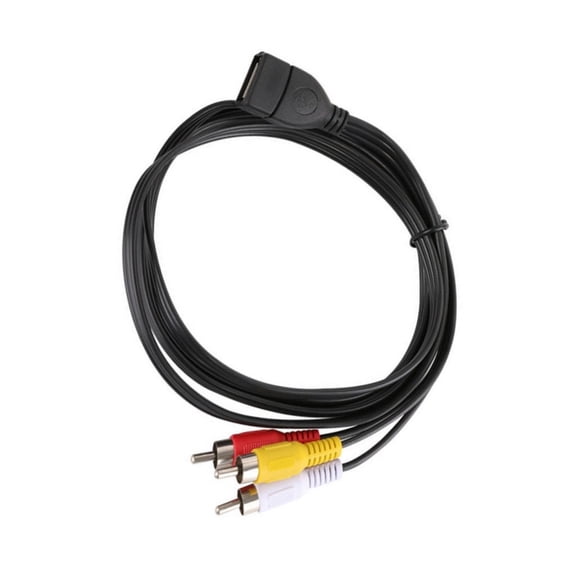 Tizuqe Color Code USB To 3RCA Composite Cable 150CM Easy Installation For TVs Players And Projectors