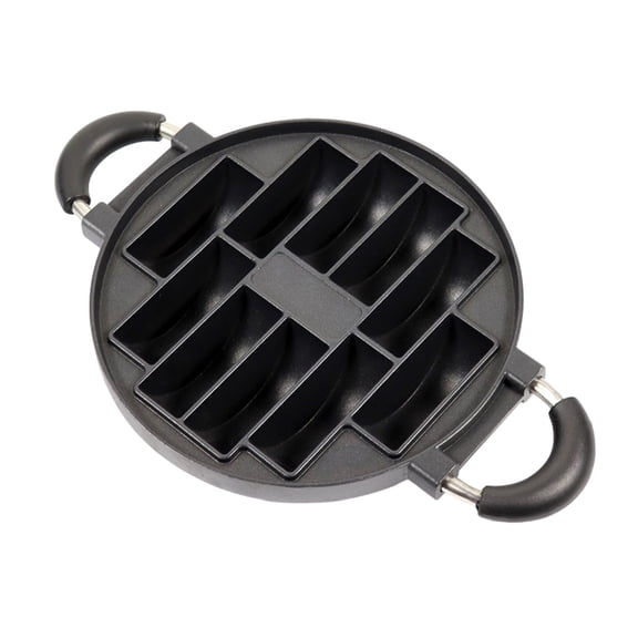 Tizuqe Cooking Cake Pans 10 Hole Cast Aluminum Omelettes Pans Nonstick Cooking Pans