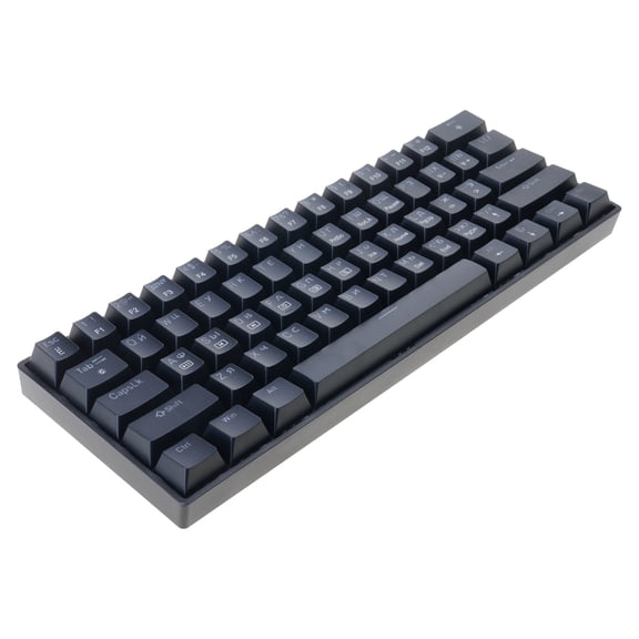 Tizuqe Corded Gaming Keyboard for PC Gamers LED Backlit Mechanical Keyboard 61 Key Desktop Computer Keyboard for Gaming