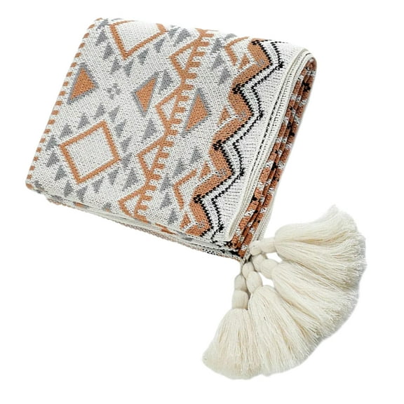 Tizuqe Cozy Bohos Sofa Blanket Throw Rustics Quilts Perfect for Bedroom or Lounges Area