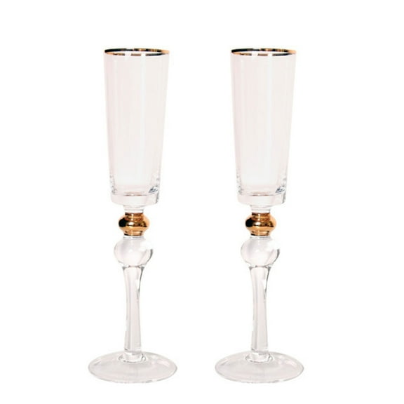 Tizuqe Creative Champagne Flutes Simple Beer Glass Goblet Crystal Sparkling Wine Gl