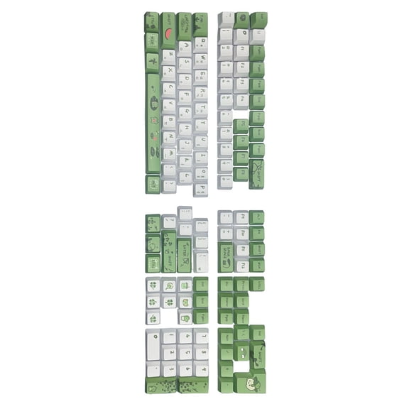 Tizuqe Cute Frogs Design Korean Keycaps for MX Switches Mechanical Keyboard ,PBT XDA/OEM Height for Typists and Gamers