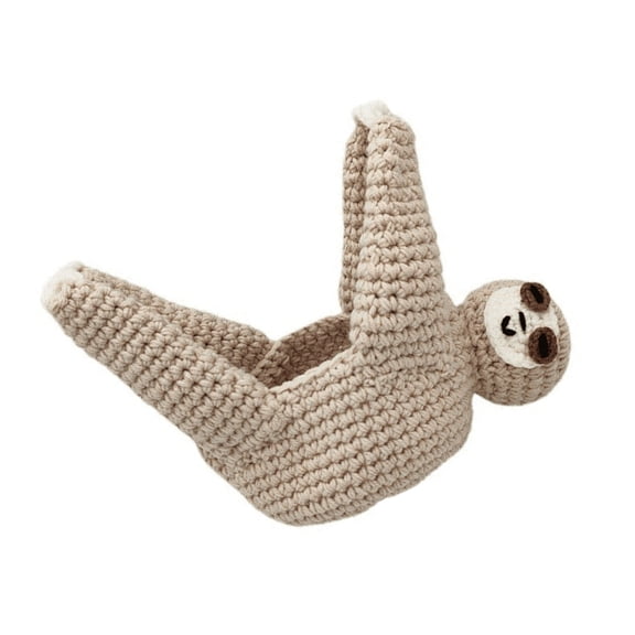 Tizuqe Cute Plant Holder Knitted Sloths Basket Succulent Planter Handmade Cartoon Sloths