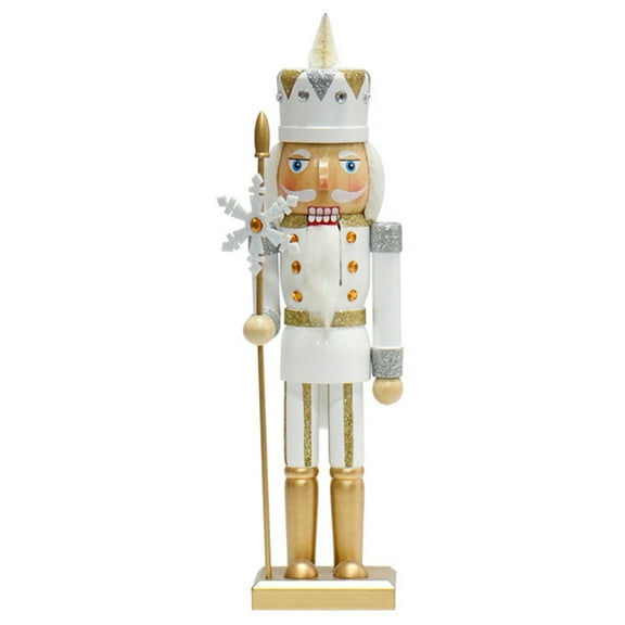Tizuqe Elegant Golden Nutcrackers Figurine Ornament 36cm Holiday Centerpiece Decoration