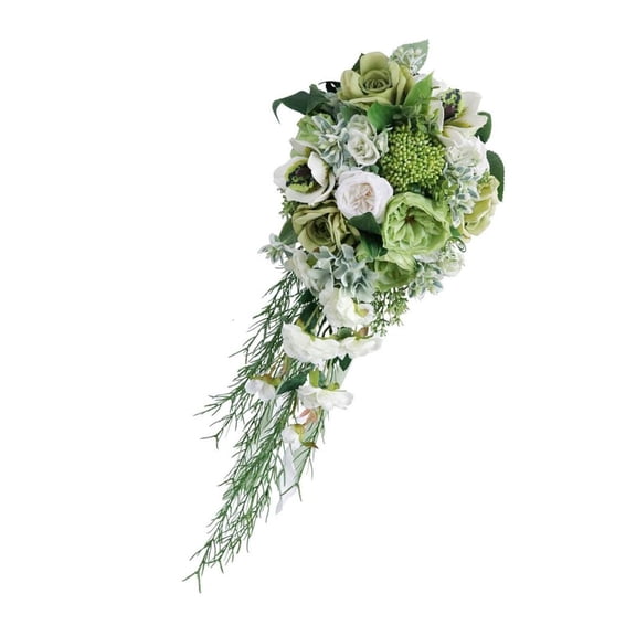 Tizuqe Delicate LimeGreen Rose Display Artificial Flower Decorations for Special