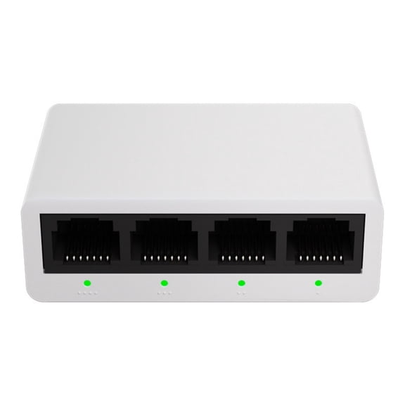 Tizuqe Dense 4 Port Ethernet Net Change Outlet and Play 10/100Mbps Rapid Tiny Center for Telecommute