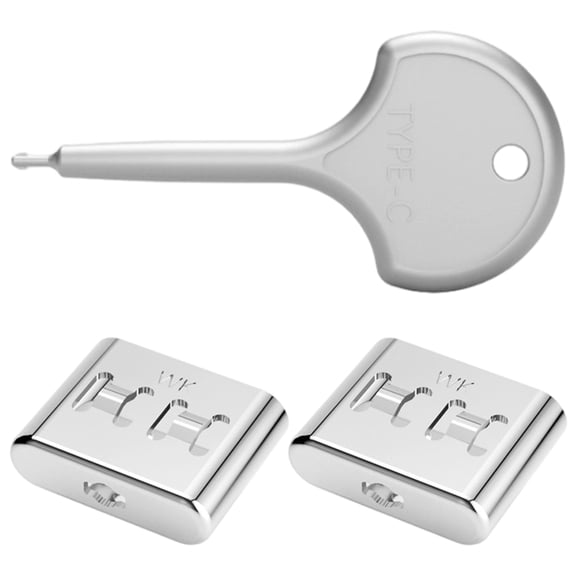 Tizuqe Detachable Type C Port Locking Device Stainless Steel AntiTamper Seal USB C Port Blockers for Electronics Security