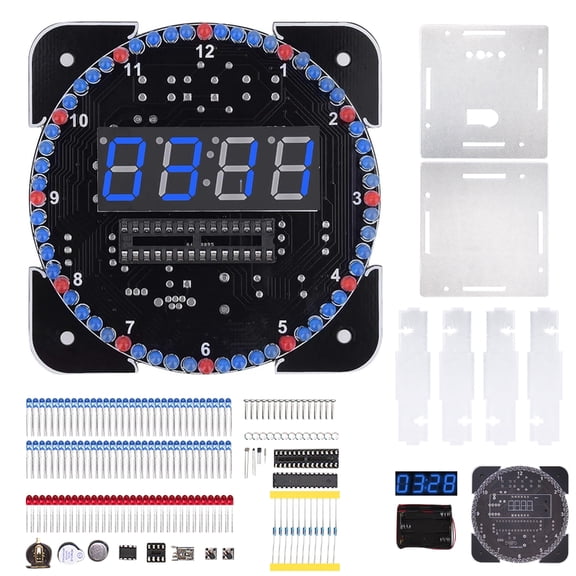 Tizuqe Digital Clock Assembly Set Temperature Display Alarm Auto Brightness for Project