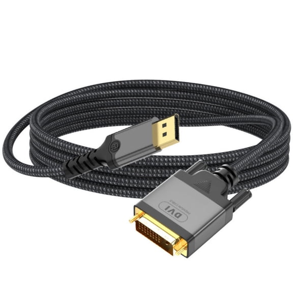 Tizuqe DP to DVI Cable 1080P High Resolution 60Hz Laptops Extension Cord Converter Line Male to Male Adapter Wire Black