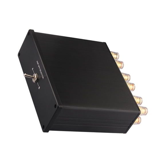 Tizuqe Double Channel Amplifiers Selectors Box with Gold Plateds Terminals for HIFI Systems