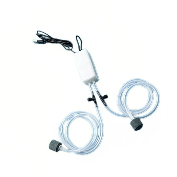 Tizuqe Double Outlet Aquarium Air Pumps USB Powered Oxygen Aerator for Fish Tanks