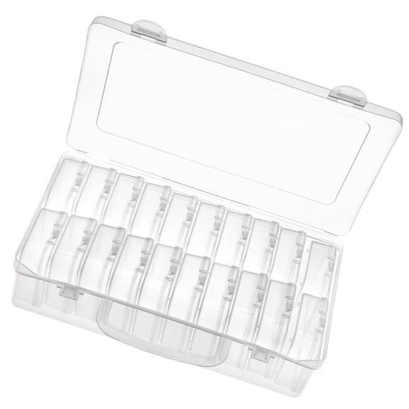 Tizuqe Dustproof Craft Organizers Various Slot Clear Plastic Boxes Stackable Designs for Projects Fishing Small Items Daily Use