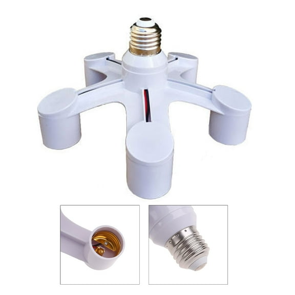 Tizuqe E27 to E27 LED Bulb Lamp Holder 2/3/4/5/6/7 in 1 E27 Base Socket Splitter LED Lamp Socket Light Bulb Adapter Holder